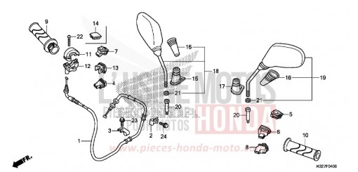 COMMUTATEUR/CABLE/MIROIR SH150ADE de 2014